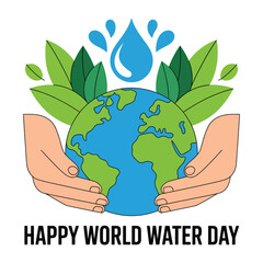 World Water Day Vector Illustration.