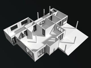 3D illustration of residential project