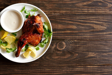 Roasted half chicken