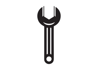 wrench logo silhouette vector, tools vector wrench logo silhouette, automotive wrench tool logo vector, wrenches automotive service and repair tool logo silhouettes vector on white background