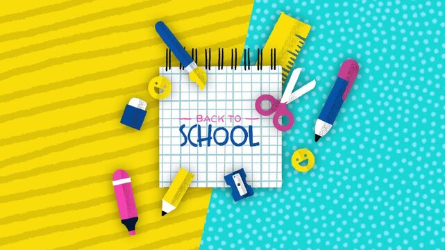 animation logo animation back to school, ideal for promotions and social videos