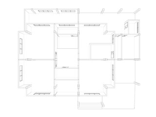 3D illustration of residential project
