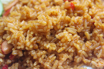 A Close-Up View of Traditional Indonesian Nasi Goreng