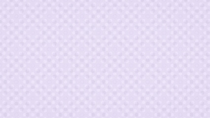 seamless repeating geometric polka dot pattern style of soft pastel purple tones on lavender solid color background. The design consists of dots with overlapping translucent circles, layered effect.
