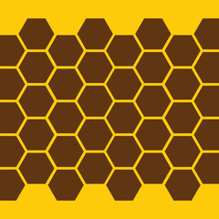 Abstract hexagon honeycomb background design. beehive with hexagon grid cells on color background.