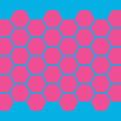 Abstract hexagon honeycomb background design. beehive with hexagon grid cells on color background.