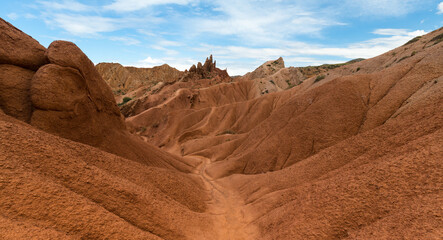 Martian landscape of Fairytale Canyon (Canyon Skazka)