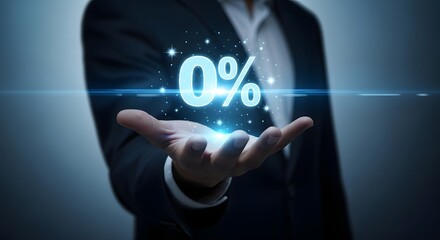 Fototapeta premium Get zero percent interest rates on loans and credit cards with special financing offers today only now