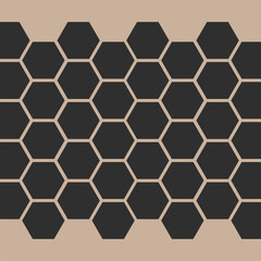 Abstract hexagon honeycomb background design. beehive with hexagon grid cells on color background.