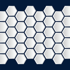 Abstract hexagon honeycomb background design. beehive with hexagon grid cells on color background.