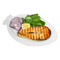 grilled salmon steak