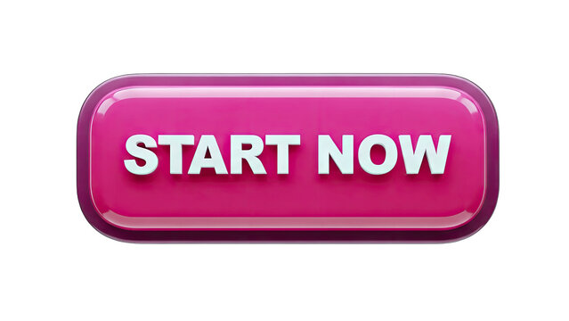 Start Now Button: Clickable Pink Button on White Background