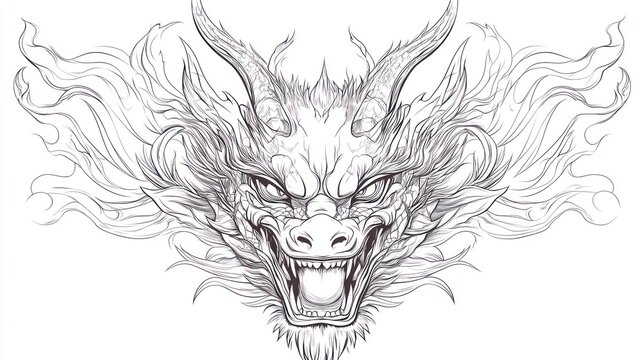 Dragon Head Artwork, Fantasy Design