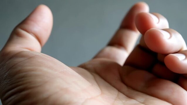 Close-Up of an Open Hand Showing Palm and Fingers