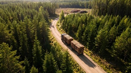Scenic Train Traveling Through Dense Forest Landscape.