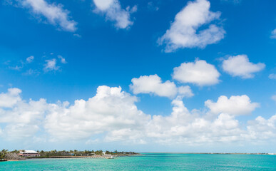Cloudy sky over the sea in Florida Keys