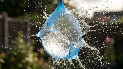 Plastic Bag Disrupts Nature During Stormy Weather.