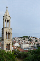 Church`s tower in Hvar, Croatia.