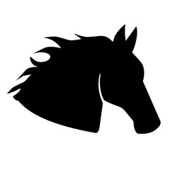 horse head silhouette icon