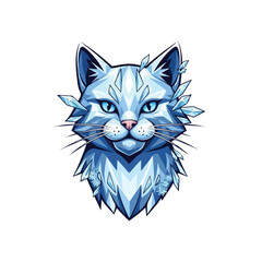 Cartoon husky wearing blue gaming headset with microphone, isolated on white background, illustration for esports or gaming. © asad