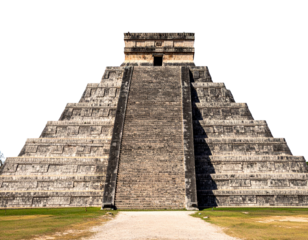  “El Castillo Pyramid, Chichen Itza Mayan Ruins, Clean PNG Cutout”