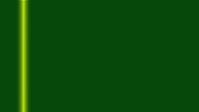 Soft glow horizontal light line highlight animation moving from left to right and right to left. light sweep moving on green background. 