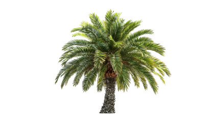 Fototapeta premium Isolated palm tree against a black background