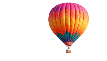 Colorful hot air balloon against black background (6)