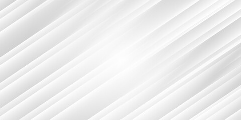 Obraz premium Diagonal grey gradient lines background. Abstract silver stripes wallpaper. Abstract gray tech backdrop. Oblique gris texture for graphic design, poster, banner, flyer, brochure, presentation. Vector