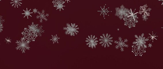Abstract winter background with snowflakes. Festive design for Christmas, holiday promotions and winter project