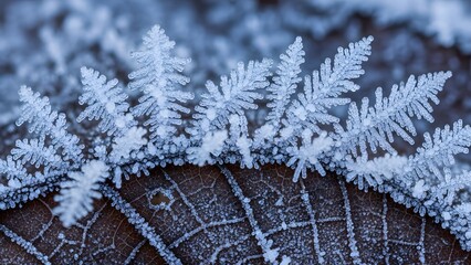 frosty pattern on the window