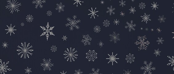 Stylish winter background featuring a repeating snowflake pattern. Perfect for seasonal designs, Christmas card
