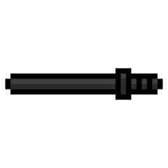 Minimalist Pixel Art Police Baton