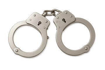Metal handcuffs showing the concepts of crime, justice, and detention, ideal for themes of law enforcement and legal issues