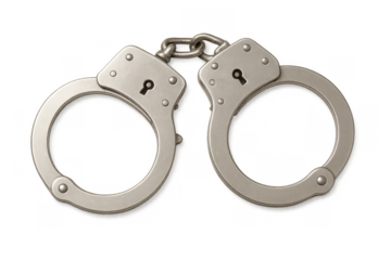 Metal handcuffs showing the concepts of crime, justice, and detention, ideal for themes of law enforcement and legal issues