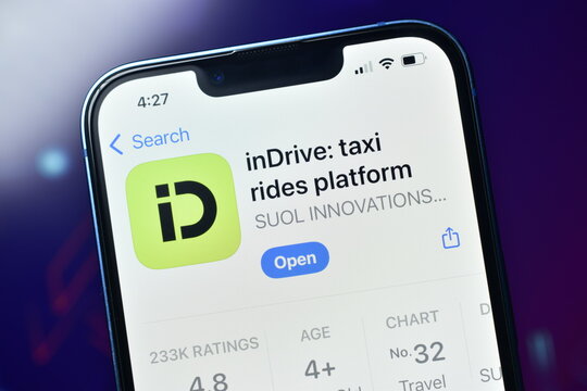 New Delhi, India 11 December :- inDrive: taxi rides platform App Store Page