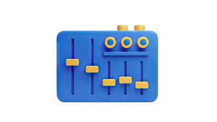 3D Render of a Sound Mixer Isolated on White