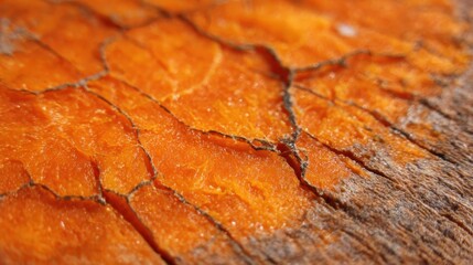 Close up shot of carrot surface showing natural lines