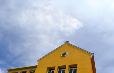 Yellow Dutch-Style House in the Caribbean