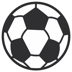 Obraz premium Isolated Illustration of Black and White Soccer Ball Sports Equipment