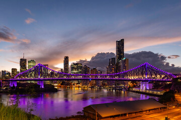 sunset over the river