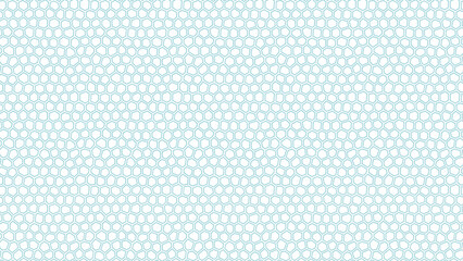 Geometric pattern with hexagons in white and light blue