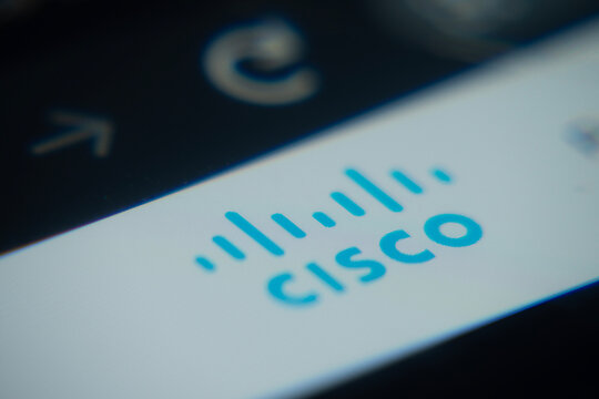 Dhaka, Bangladesh- 02 Dec 2025: A Close-up of a laptop screen is displaying the CISCO web interface in a browser.