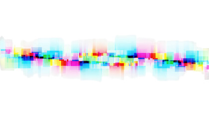 大胆なグリッチ質感が躍動する鮮烈カラーのカオス表現｜背景なし・透過PNG・コピースペース