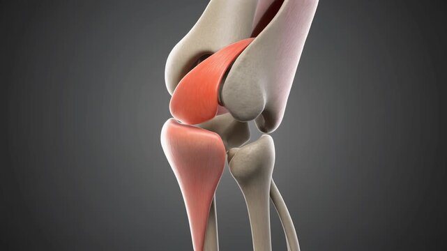 High-end 3D CGI Octane Render of Human Knee Joint Anatomy