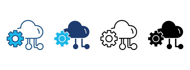 Setting Icon Set With Multiple Styles. Vector Illustration