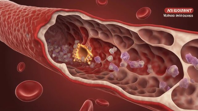 Medical Visualization of Atherosclerosis in a Blood Vessel