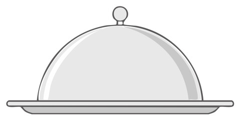 Obraz premium Elegant Silver Serving Dome Presentation Dishware for Formal Events Catering