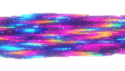 カラーノイズのグリッチテクスチャ｜背景なし・透過PNG・コピースペース