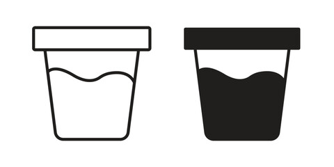 Urine icons. Solid black silhouette and line art outline. Minimal design element,